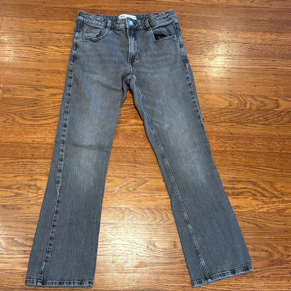 Zara Women's Light Gray Staight Jeans